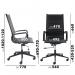 Bari high back executive chair black frame - black faux leather BARI300T1-K