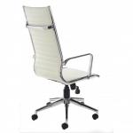 Bari manager chair white leather faced