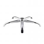 This photo shows a set of Dams arm rests with a shiny chrome finish. The 5 star base provides stability and the arm rests measure 635mm.