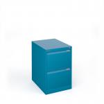 Bisley steel 2 drawer public sector contract filing cabinet 711mm high - blue BBPSF2BL