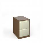 Bisley steel 2 drawer public sector contract filing cabinet 711mm high - coffeecream BBPSF2C