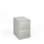 Bisley steel 2 drawer public sector contract filing cabinet 711mm high - goose grey BBPSF2G