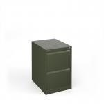 Bisley steel 2 drawer public sector contract filing cabinet 711mm high - olive green BBPSF2OG