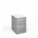Bisley steel 2 drawer public sector contract filing cabinet 711mm high - silver BBPSF2S