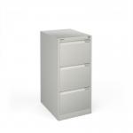 Bisley steel 3 drawer public sector contract filing cabinet 1016mm high - goose grey BBPSF3G