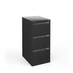 Bisley steel 3 drawer public sector contract filing cabinet 1016mm high - black BBPSF3K