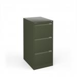 Bisley steel 3 drawer public sector contract filing cabinet 1016mm high - olive green BBPSF3OG