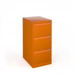 Bisley steel 3 drawer public sector contract filing cabinet 1016mm high - orange BBPSF3OR