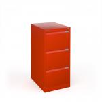 Bisley steel 3 drawer public sector contract filing cabinet 1016mm high - red BBPSF3R