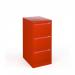 Bisley steel 3 drawer public sector contract filing cabinet 1016mm high - red BBPSF3R