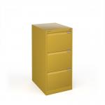 Bisley steel 3 drawer public sector contract filing cabinet 1016mm high - sunflower yellow BBPSF3SY
