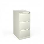 Bisley steel 3 drawer public sector contract filing cabinet 1016mm high - white BBPSF3WH