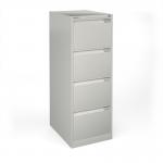 Bisley steel 4 drawer public sector contract filing cabinet 1321mm high - goose grey BBPSF4G