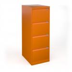 Bisley steel 4 drawer public sector contract filing cabinet 1321mm high - orange BBPSF4OR
