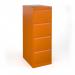 Bisley steel 4 drawer public sector contract filing cabinet 1321mm high - orange BBPSF4OR