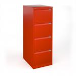 Bisley steel 4 drawer public sector contract filing cabinet 1321mm high - red BBPSF4R