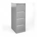 Bisley steel 4 drawer public sector contract filing cabinet 1321mm high - silver BBPSF4S