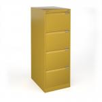 Bisley steel 4 drawer public sector contract filing cabinet 1321mm high - sunflower yellow BBPSF4SY