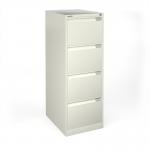 Bisley steel 4 drawer public sector contract filing cabinet 1321mm high - white BBPSF4WH
