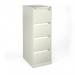 Bisley steel 4 drawer public sector contract filing cabinet 1321mm high - white BBPSF4WH