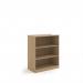 Deluxe bookcase 1200mm high with 2 shelves - Kendal Oak BC12KO