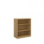 Deluxe bookcase 1200mm high with 2 shelves - oak