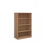 Deluxe bookcase 1600mm high with 3 shelves - beech BC16B