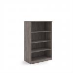 Deluxe bookcase 1600mm high with 3 shelves - Grey Oak BC16GO