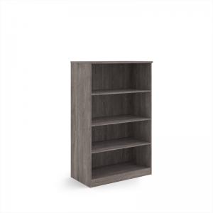 Deluxe bookcase 1600mm high with 3 shelves - Grey Oak BC16GO