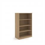Deluxe bookcase 1600mm high with 3 shelves - Kendal Oak BC16KO