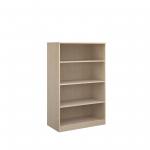Deluxe bookcase 1600mm high with 3 shelves - maple