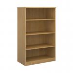 Deluxe bookcase 1600mm high with 3 shelves - oak BC16O