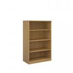 Deluxe bookcase 1600mm high with 3 shelves - oak BC16O