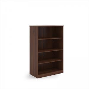 Deluxe bookcase 1600mm high with 3 shelves - Walnut BC16W