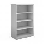 Deluxe bookcase 1600mm high with 3 shelves - white BC16WH