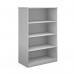 Deluxe bookcase 1600mm high with 3 shelves - white BC16WH