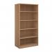 Deluxe bookcase 2000mm high with 4 shelves - beech BC20B