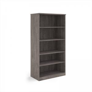 Deluxe bookcase 2000mm high with 4 shelves - Grey Oak BC20GO