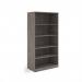 Deluxe bookcase 2000mm high with 4 shelves - Grey Oak BC20GO