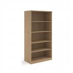 Deluxe bookcase 2000mm high with 4 shelves - Kendal Oak BC20KO