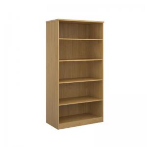 Image of Deluxe bookcase 2000mm high with 4 shelves - oak BC20O