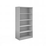 Deluxe bookcase 2000mm high with 4 shelves - white