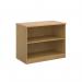 Deluxe bookcase 800mm high with 1 shelf - oak BC8O