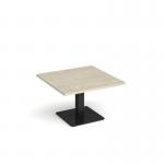 Brescia square coffee table with flat square black base 800mm - made to order BCS800-K