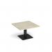 Brescia square coffee table with flat square black base 800mm - made to order BCS800-K