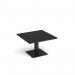Brescia square coffee table with flat square black base 800mm - Black BCS800-K-BK