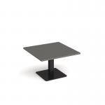 Brescia square coffee table with flat square black base 800mm -Onyx Grey BCS800-K-OG