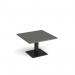 Brescia square coffee table with flat square black base 800mm -Onyx Grey BCS800-K-OG