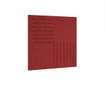 Bevelled Acoustic Ceiling - Wall Tiles 590w - Pure Red BCWT590-PR