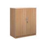 Deluxe double door cupboard 1200mm high with 2 shelves - beech BD12B